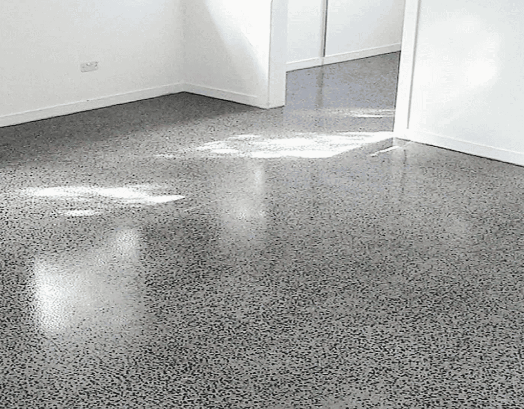 high gloss polished concrete floor in commercial facility Bergen County NJ